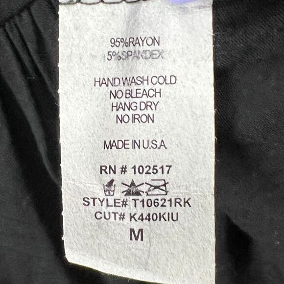 Soprano Y2K Babydoll Top Womens M Black Cold Shoulder Empire Flowy Whimsygoth - Picture 11 of 13